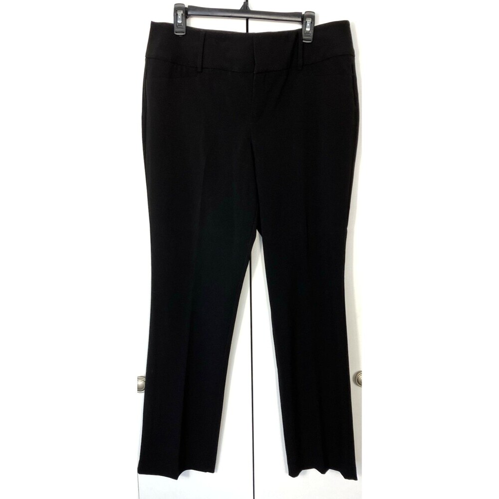 Apt 9 Womens Size 12 Black Mid Rise Straight Leg Stretch Career Wear